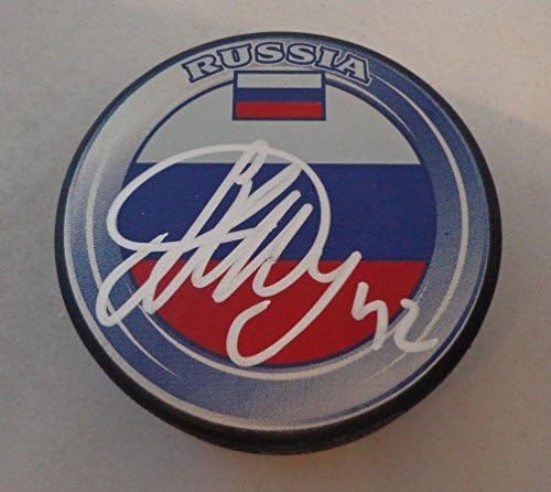 Artem Anisimov Chicago Blackhawks aláírt Csapat Oroszország Korong dedikált Hawks - Dedikált NHL Korong