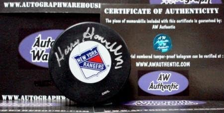 Harry Howell aláírt Korongot (New York Rangers) - Dedikált NHL Korong