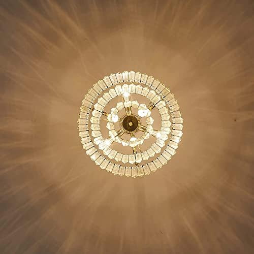 Cuaulans 6 Lámpák 3-rétegű Arany, Kristály Csillár, Modern Esőcsepp Nagy Csillárok Lámpa,Mennyezeti Lámpatest Állítható Lánc