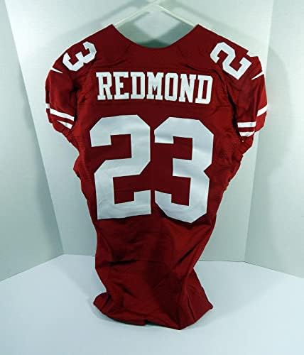 2015 San Francisco 49ers Lesz Redmond 23 Játék Kiadott Piros Mez 40 DP45616 - Aláíratlan NFL Játék Használt Mezek