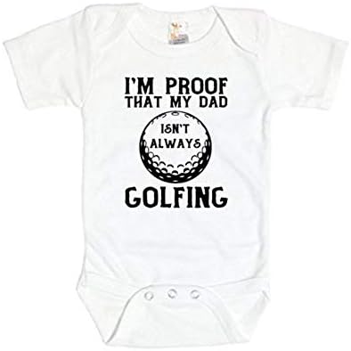 Én vagyok a Bizonyíték, Hogy Apa nem Mindig Golf, Golf Rugdalózó, Bébi Bejelentés, Újszülött Ruha