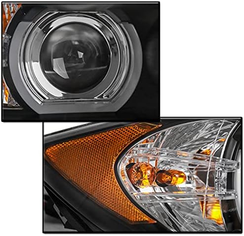 ZMAUTOPARTS Halo Projektor Fekete Fényszórók, Fényszóró, 6 Fehér LED DRL A 2006-2008 BMW 3-as Sorozat E90 4 ajtós