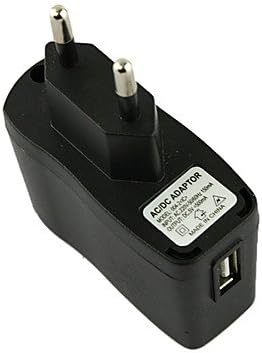 EU-Csatlakozó USB AC-DC Tápegység Fali Töltő Adapter MP3 MP4 DV Töltő (Fekete)