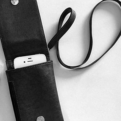 Stílusos Szó Cyberholic Art Deco Ajándék Divat Phone Wallet Pénztárca Lóg Mobil Tok Fekete Zseb