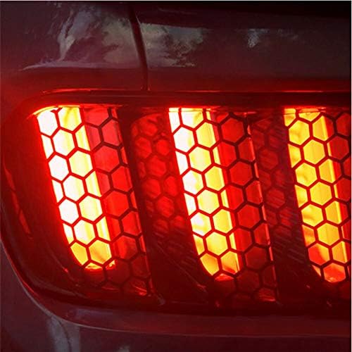 LANZMYAN Kompatibilis Hátsó hátsó Lámpa Lámpa Matricák Honeycomb Dekoratív Vinyl Matrica Ford Mustang 2015 2017