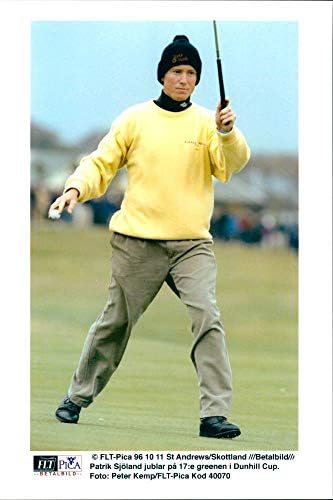 Vintage fotó svéd Golf Játékos Patrick Sjoland játssza az Alfred Dunhill Kupa 1996