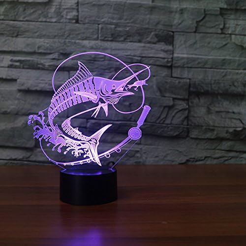 3D Hal Éjszakai Fény Érintse meg a Kapcsolót Dekor Asztal, Íróasztal Optikai Illúzió, Lámpák 7 színváltó LED Lámpák asztali
