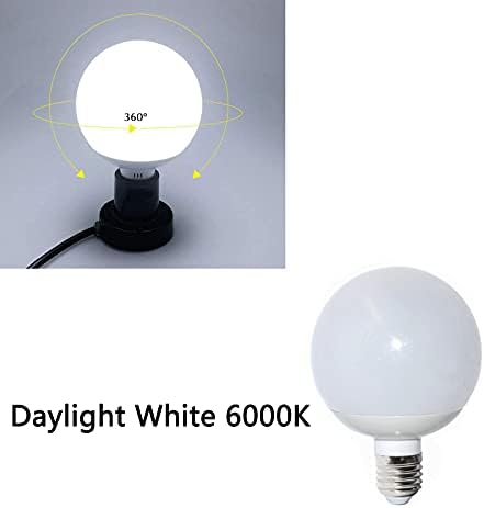 Lxcom Világítás G60 LED Izzó 5W Gömb LED Izzók 45W Egyenértékű Nappal Fehér 6000K E26/E27 Bázis 500LM LED Hiúság Fény az