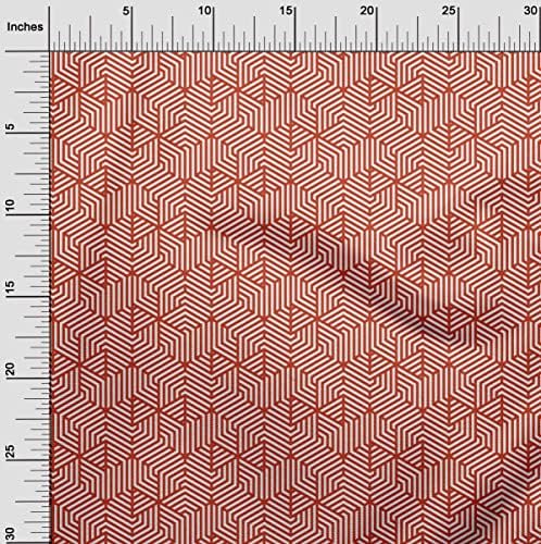 oneOone Bársony Vörös Szövet Geometriai Varrás Kézműves Projektek Szövet képeket Udvaron 58 cm Széles-6736