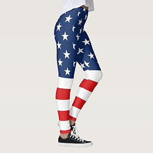 Amerikai Zászló július 4. Női Leggings Magas Derekú USA Zászló Csík Csillag Jóga Nadrág Sportos Edzés Jóga Kocogás Sport