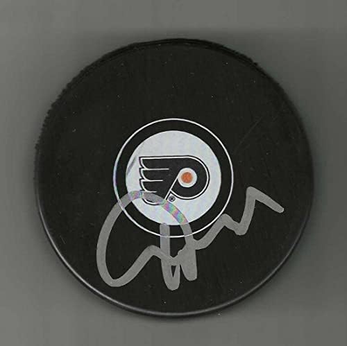 Dave Tippett Aláírt Philadelphia Flyers Puck - Dedikált NHL Korong