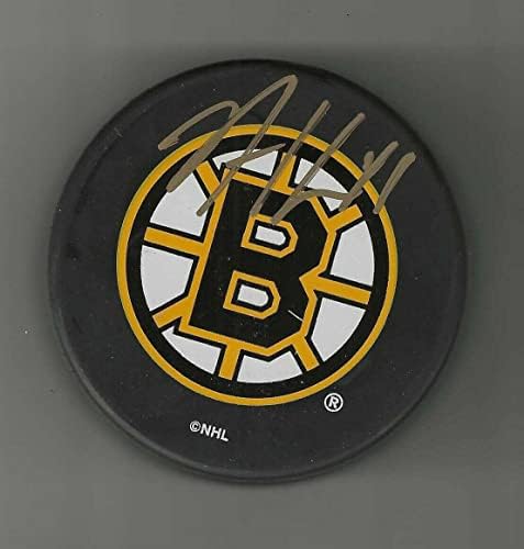 Jason Allison Aláírt Boston Bruins Szuvenír Puck - Dedikált NHL Korong