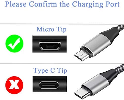 3 Csomag 10 Ft Mikro Töltő Kábel USB Töltő Kábel Csere Samsung Galaxy Tab Tabletta Egy 10.1 (), 8.0 (2015,2018), Lap