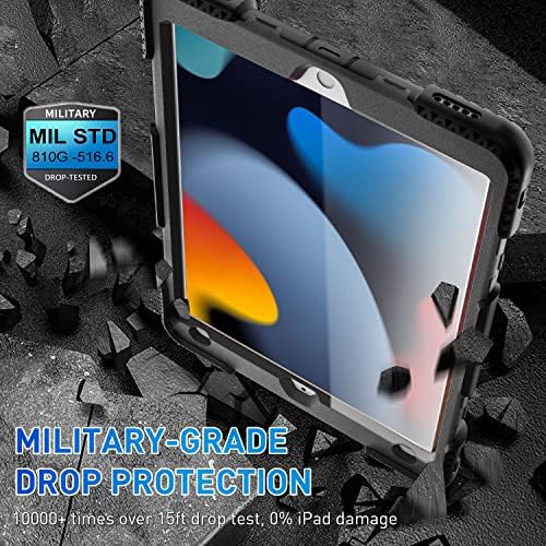 Tok iPad 10.2 2021 9. Generáció : Katonai Minőségű Szilikon Ütésálló, nagy teherbírású védőburkolat ipad 10.2 Hüvelyk 2020/2019