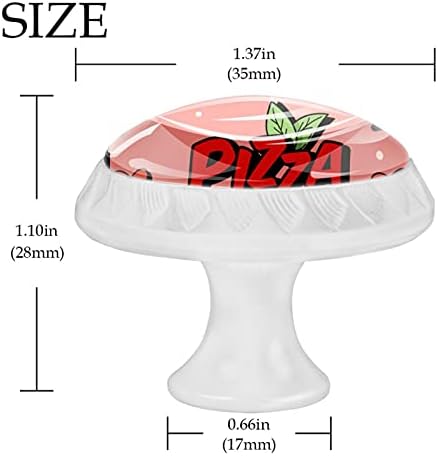 12 DB Fehér Kerek Fiók Fogantyúja Pizza-Szerető