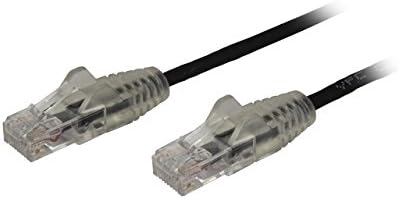 StarTech.com 1,5 m CAT6 Kábel - Slim CAT6 Patch Kábel - Fekete - Snagless RJ45 Csatlakozóval - Gigabit Ethernet Kábel - 28