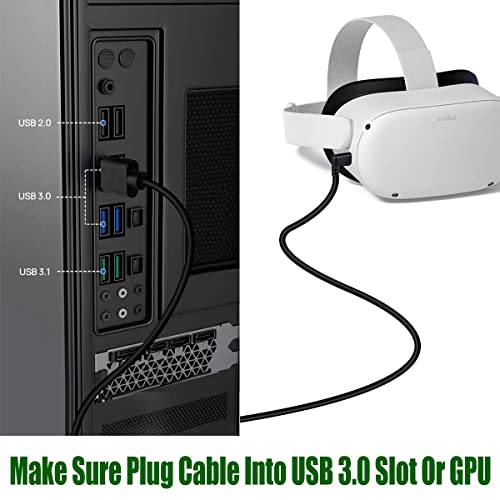 W WDX ÁRBOC DYNAPOINT KORLÁTOZOTT VR Link Kábel,CompatibleWith Oculus Quest 2 Link Kábel 26ft,USB 3.1, hogy USB-C Kábel,