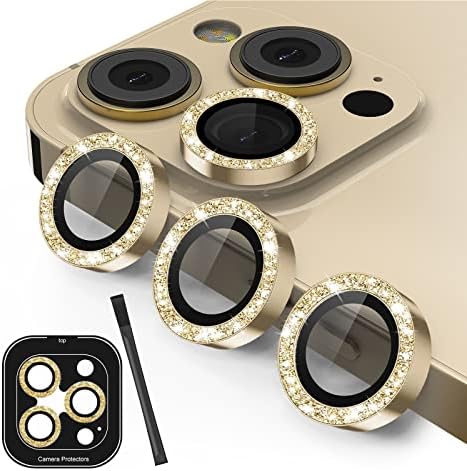 Actgan iPhone 14 Pro iPhone 14 Pro Max Kamera Lencséjét Védő Bling Csillogó Üveg Kamera Képernyőn Fedezze Egyszerű Telepítés