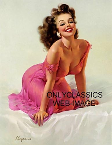 OnlyClassics '55 Elbűvölő, Szexi Glamour Lány Mimi ELVGREN 8.5X11 Nyomtatás Busty Címlap Sajttortát