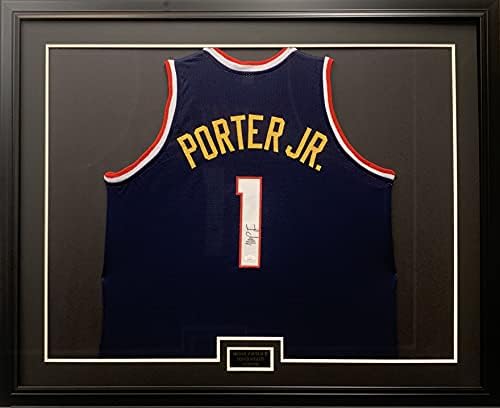 Michael Porter Jr aláírt keretes egyéni jersey NBA-Denver Nuggets SZÖVETSÉG COA