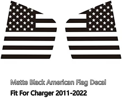 Zhizhong a Hátsó Negyed Ablak Matrica,Matt Fekete Amerikai Zászló Vinyl Matrica Alkalmas Kompatibilis Dodge Charger 2011-2022