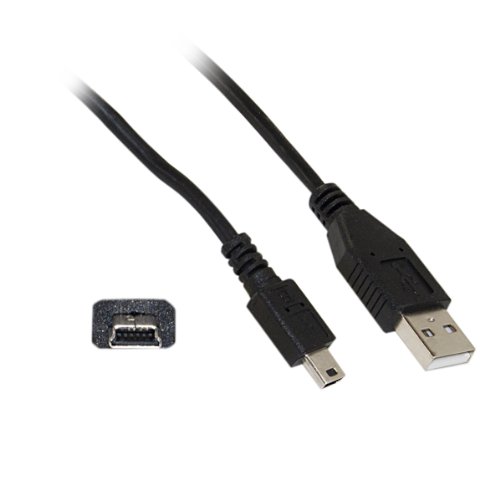 PCCONNECT USB-A Típusú Férfi/Mini-B Férfi Kábel, 5-Pin-kódot, Fekete, 6 méteres Kábel