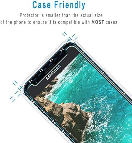 HPTech 2-Pack képernyővédő fólia Samsung Galaxy J3 2018, J3 Elérni, J3 Csillag, J3 V 3rd Gen, J3 Pályán Edzett Üveg, 9H Keménység,