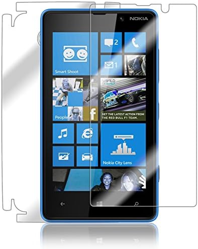 Skinomi Teljes Test Bőr Védő Kompatibilis Nokia Lumia 820 (képernyővédő fólia + hátlap) TechSkin Teljes Lefedettség Tiszta