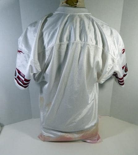 1998-ban San Francisco 49ers Üres Játék Kiadott Fehér Jersey 48 DP23389 - Aláíratlan NFL Játék Használt Mezek