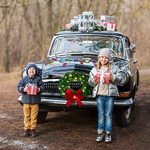 Aneco Karácsonyi LED Autó Koszorú karácsonyi Karácsonyi Autó, Hűtőszekrény Fényvisszaverő Izzó Fény Dekoráció Karácsonyi