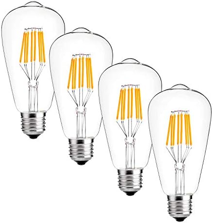 SleekLighting ST64 Szabályozható Vintage Edison LED Általános Célú Háztartási Mókus Ketrec Végtelen Fény Dekoratív Izzó E26