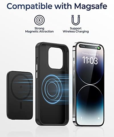 BENKS tok iPhone 14 Pro Max Kompatibilis Magsafe, Korszerűsített hőelvezetés Lélegző Hűtési Esetben Épült Kevlar 1500D Aramid
