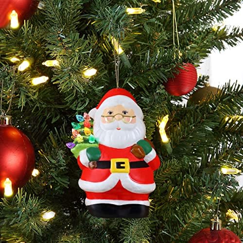 Mr Karácsonyi Mini Kerámia Figurák 5-Mikulás, Karácsony, Dekoráció, 5, Piros