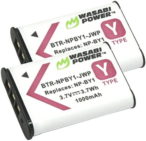 Wasabi Power Akkumulátor Sony NP-BY1, valamint a Sony HDR-AZ1 Action Cam Mini (2 Csomag)
