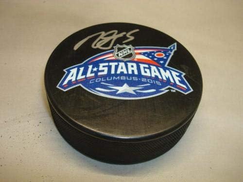 Mark Giordano Aláírt 2015 All Star Game Jégkorong Calgary Flames Autogramot 1A - Dedikált NHL Korong