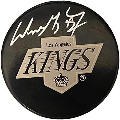 Wayne Gretzky Aláírt Los Angeles Kings uda vagy Felső szint Korong Oilers Blues L@@K - Dedikált NHL Korong