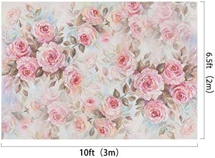 Kate 10x6.5ft Mikroszálas Rózsaszín Absztrakt Virágok Hátterekkel, a Fotózás Akvarell Virág Háttér Tavaszi Ünnepi Baba Lányok