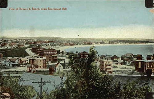 Tekintettel Revere & Beach, a Beachmont Hill Revere, Massachusetts MA az Eredeti, Antik Képeslap
