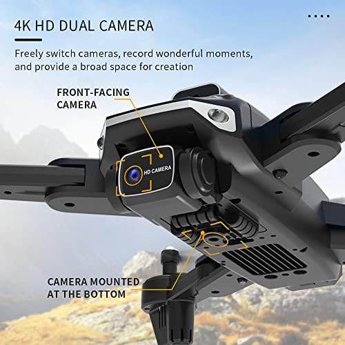 AIROKA H109 RC Drón a 4K HD Kamera, Három oldalas Akadály Elkerülése Távirányító Quadcopter Optikai Áramlás Rögzített Magas