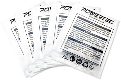POWERTEC 70009 Átlátszó Műanyag porgyűjtő Zsák, 19-1/2 Hüvelyk Dia x 33 cm-es, 5-Pack porgyűjtő Zsák a gép 19Szűrő Dob–5