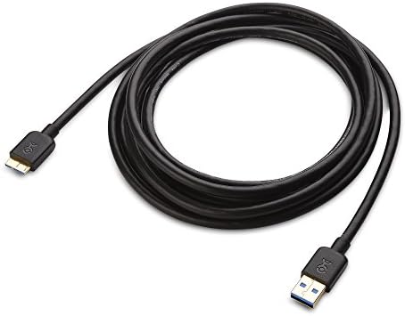 Kábel Számít Hosszú Micro-USB 3.0 Kábel 10 ft, (Külső Merevlemez-Kábel, USB-USB Mikro-B Kábel) Fekete