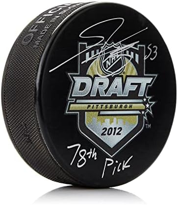Shayne Gostisbehere Aláírt 2012 NHL-Tervezet 78 Vegye Puck - Dedikált NHL Korong