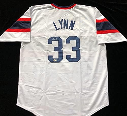 Lance Lynn Aláírt Dedikált Fehér Primitivizmus Baseball Jersey Beckett COA - XL - Chicago White Sox Dobó