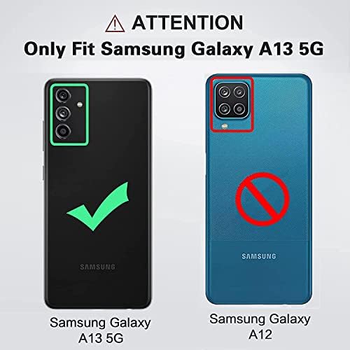 YmhxcY Galaxy A13 5G Telefon tok,Samsung A13 5G az esetben a HD kijelző Védő fólia, Páncél Fokozatú Esetekben Forgó Jogosultja