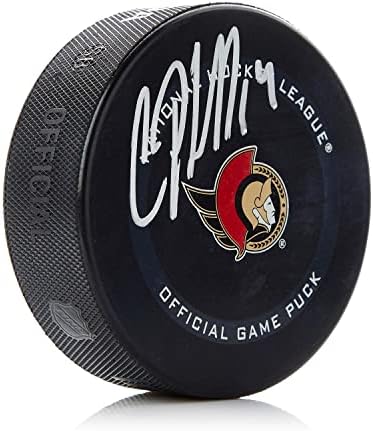 Chris Phillips Ottawa Senators Aláírt Játék Modell Puck - Dedikált NHL Korong