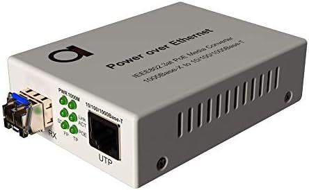 PoE Rost Egyetlen Mód, LC Gigabit Ethernet Média Konverter - Ellátás IEEE 802.3 PoE & PoE+ PSE Power & Kiterjeszti a Távolság