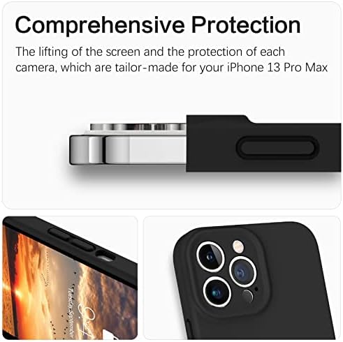 BENTOBEN Tervezett iPhone 13 Pro Max Esetben, Vékony Folyékony Szilikon Test Teljes Képernyő Kamera Védő Ütésálló Telefon
