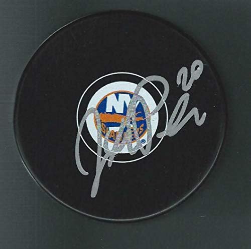 Jake Pivonka Aláírt New York Islanders Puck - Dedikált NHL Korong
